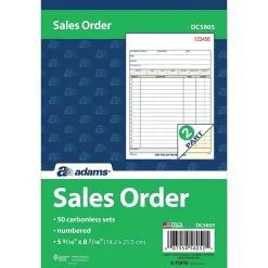 Business Forms*Adams 2-Part Carbonless Work Orders, 5.5625" x 8.4375", 10 Sets/Book, /Box (DC5805-10)