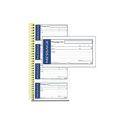 Notepads|Adams 2-Part Write 'N Stick Message Pad, 5.25" x 11", White, 25 Sheets/Pad (SC1153WS)