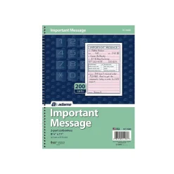 Notepads|Adams Phone Message Pad, 5.5" x 3.8", Ruled, Pink, 50 Sheets/Pad (SC1184D)