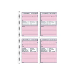 Notepads|Adams Phone Message Pad, 5.5" x 3.8", Ruled, Pink, 50 Sheets/Pad (SC1184D)