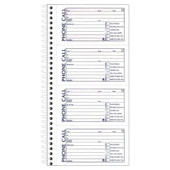 Notepads|Adams Phone Message Pad, 5.5" x 11", White, 100 Sheets/Pad, 2 Pads/Pack (SC1154-2D)