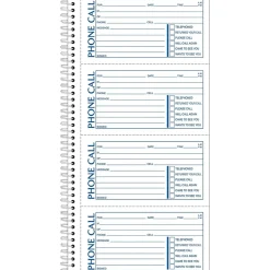 Notepads|Adams Phone Message Pad, 5.5" x 11", White, 100 Sheets/Pad, 2 Pads/Pack (SC1154-2D)