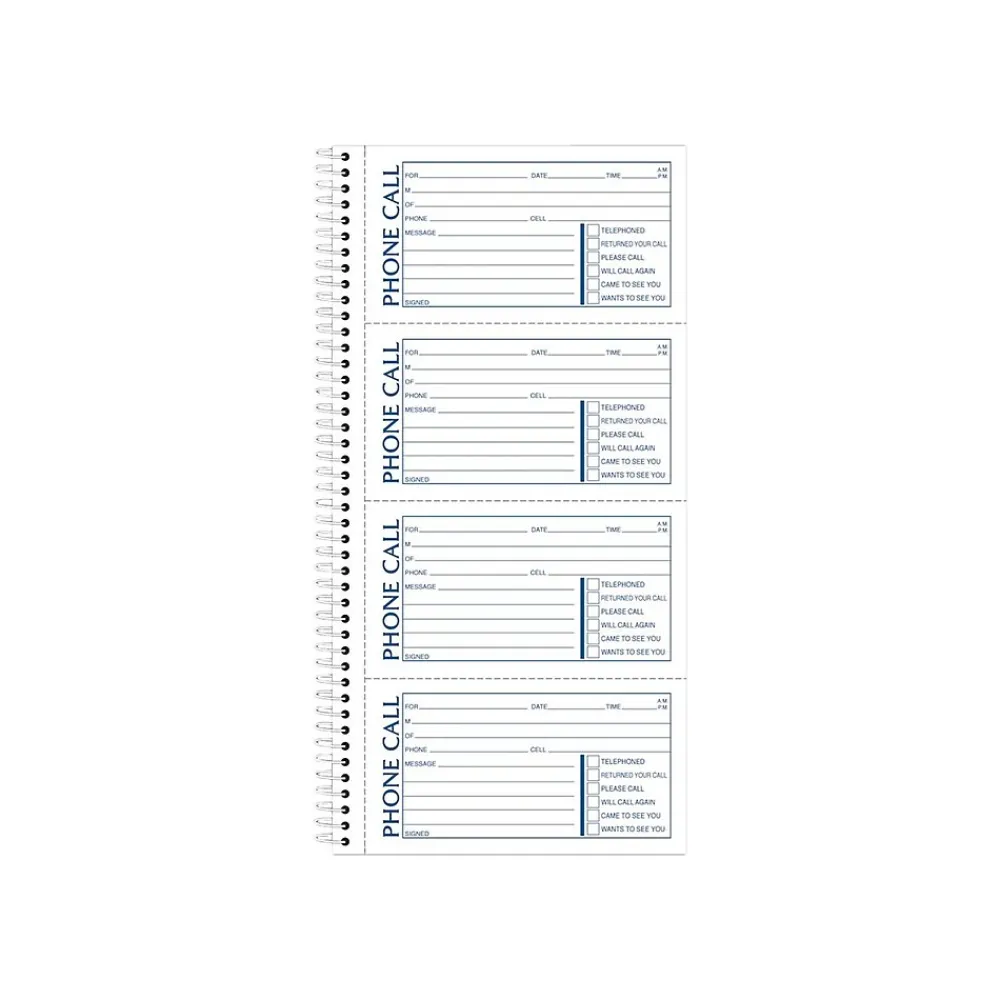 Notepads|Adams Phone Message Pad, 5.5" x 11", Ruled, White, 100 Sheets/Pad (SC1154R)