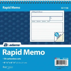 Notepads|Adams Spiral Memo Books, 8-1/2