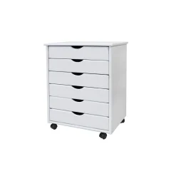 Storage Cabinets*Adeptus 25.43" Wood Drawer Cabinet, Whitewash (76181)