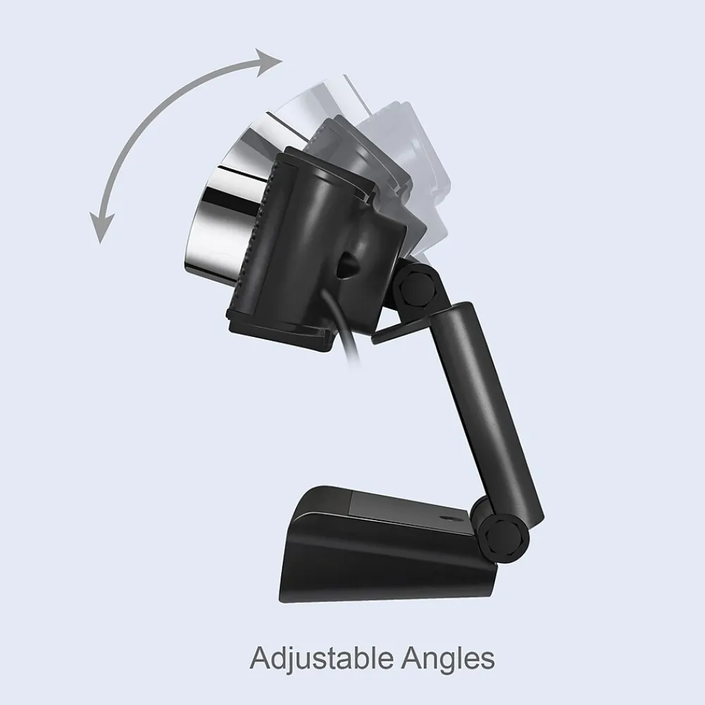 Adesso CyberTrack HD 1920 x 1080 USB Webcam with Built-in Microphone, TAA Compliant, 2.1 Megapixels, Black (CyberTrack H4-TAA)