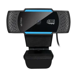 Discount Adesso CyberTrack HD 1920x1080 Webcam, 2.1 Megapixels, Black/Blue (CYBERTRACKH5-TAA)