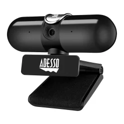 Online Adesso CyberTrack HD 2560x1440 Webcam, 4 Megapixels, Black/Silver (CYBERTRACKH7)
