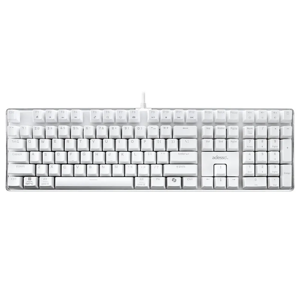 Online Adesso EasyTouch 680 Illuminated Mechanical Keyboard, White (AKB-680UW)