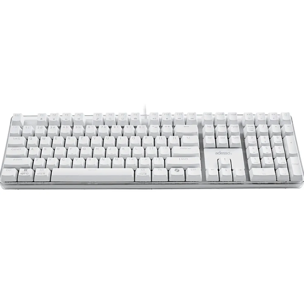 Online Adesso EasyTouch 680 Illuminated Mechanical Keyboard, White (AKB-680UW)