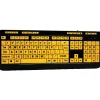 Best Adesso Luminous Wired Keyboard, Yellow/Black (AKB-132UY)