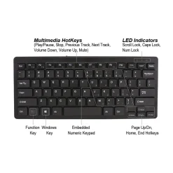 Discount Adesso SlimTouch Mini Wired Gaming Keyboard, Black (AKB-111UB)