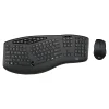 New Adesso Tru-Form Media Wireless Ergonomic Keyboard and Optical Mouse Combo, Black (WKB-1600CB)