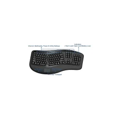 Online Adesso Tru-Form Wireless Keyboard, Black (WKB-4500UB)