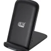 10W Max Qi-Certified 2-Coil Foldable Wireless Charging Stand for Qi Capable Devices, Black (AUH-1020)<Adesso Hot