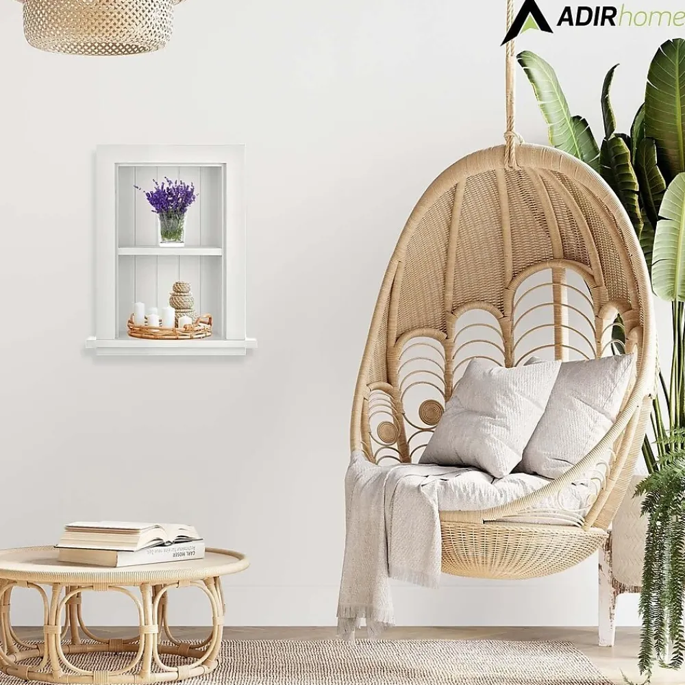 Shelving*AdirHome 1-Shelf Recessed Wall Mount Shelf, 19" x 12.75" x 4.75", (515-01-WHI) White