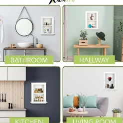 Shelving*AdirHome 1-Shelf Recessed Wall Mount Shelf, 19