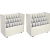 File Cabinets*AdirOffice 21-Slot Mobile Roll File, 28.5"H x 30"W x 15.75"D, White, 2/Pack (625-WHI-2PK)