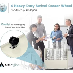 File Cabinets*AdirOffice 50-Slot Mobile Roll File, 28.5