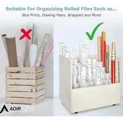 File Cabinets*AdirOffice 50-Slot Mobile Roll File, 28.5