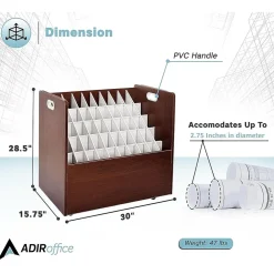 File Cabinets*AdirOffice 50-Slot Mobile Roll File, 28.5