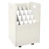 File Cabinets*AdirOffice 20-Slot Mobile Roll File, Lockable, 24.75"H x 15.25"W x 13.25"D, White (624-WHI-KIT1)