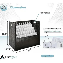 File Cabinets*AdirOffice 50-Slot Mobile Roll File, Lockable, 28.5