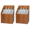 File Cabinets*AdirOffice 12-Slot Roll File Box, Walnut, 22"H x 15"W x 12"D, Walnut, 2/Pack (627-2PK)