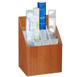 File Cabinets*AdirOffice 12-Slot Roll File Box, Walnut, 22