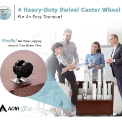 File Cabinets*AdirOffice 21-Slot Roll File, Lockable, 28.5