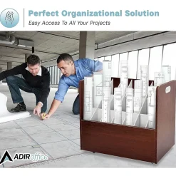 File Cabinets*AdirOffice 21-Slot Roll File, Lockable, 28.5