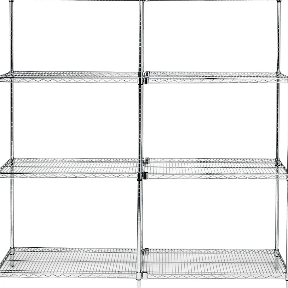 Shelving*Quantum Storage Systems Adjustable Open Wire Shelving Starter Units, 72" x 18" x 74"
