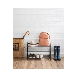 Shelving*Advantus FlipShelf 2-Shelf Steel Rack, 18" x 26.75" x 12", Black (38780)