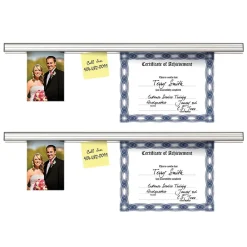 Bulletin*Advantus Grip-a-Strip Display Rail, 9 Inch, Satin, Medium Size, Pack of 2 (AVT1500-2)