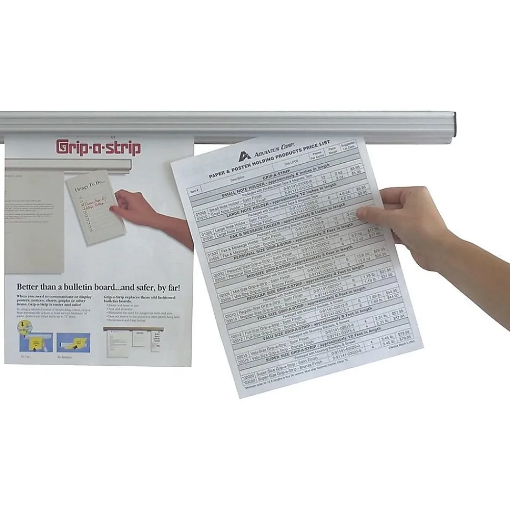Bulletin*Advantus Grip-A-Strip Display Rail, 24”L x 1.5”H (2000)