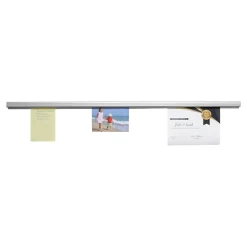 Bulletin*Advantus Grip-A-Strip Display Rail, 36”L x 1.5”H, Satin Aluminum Finish (AVT2005)