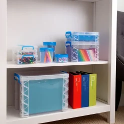 File Storage|Advantus Super Stacker File Box, Letter Size, Clear (36872)