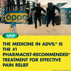 Liqui-Gels Pain Reliever/Fever Reducer, Solubilized Ibuprofen 200mg, 2/Packet, 50 Packets/Box (016902)<Advil Hot