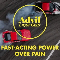 Liqui-Gels Pain Reliever/Fever Reducer, Solubilized Ibuprofen 200mg, 2/Packet, 50 Packets/Box (016902)<Advil Hot