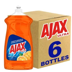 Triple Action Liquid Dish Soap, Orange, 52 oz., 6/Carton (149860)<Ajax Online