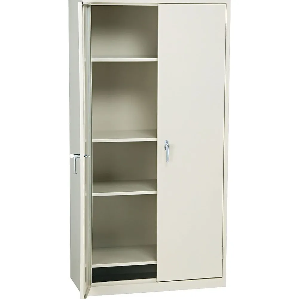 Storage Cabinets*Alera Fixed Shelf Storage Cabinet, Putty, 4-Shelf, 36"W x 18"D x 72"H (ALECM7218PY)