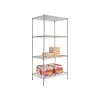 Shelving*Alera Industrial 4-Shelf Wire Shelving Starter Set, 72"H x 36"W x 24"D, Silver (SW503624SR)