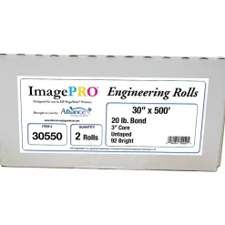 Wide Format Paper*Alliance ImagePRO Wide-Format Bond Paper Roll, 30" x 500', 2/Carton (30550)