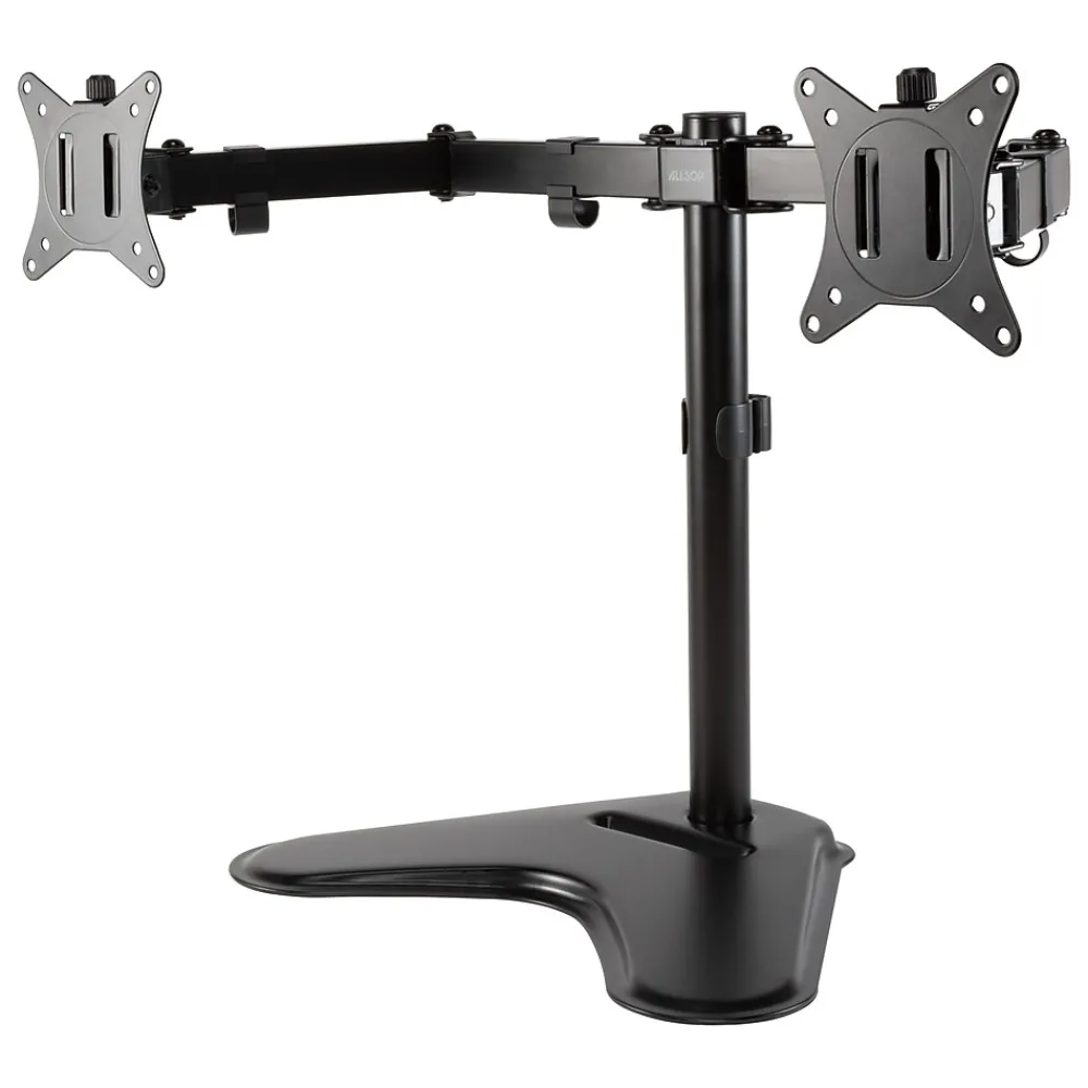 Sale Allsop Adjustable Dual Monitor Arms, Up to 32" Monitor, Black (32628)