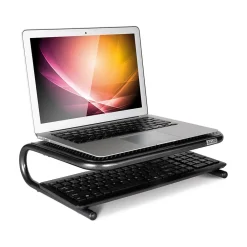 Outlet Allsop The Metal Art Jr. Monitor Stand, Pearl Black, 2/Pack (31958)