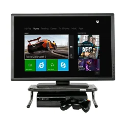 Outlet Allsop The Metal Art Jr. Monitor Stand, Pearl Black, 2/Pack (31958)