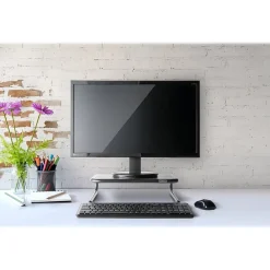 Outlet Allsop The Metal Art Jr. Monitor Stand, Pearl Black, 2/Pack (31958)