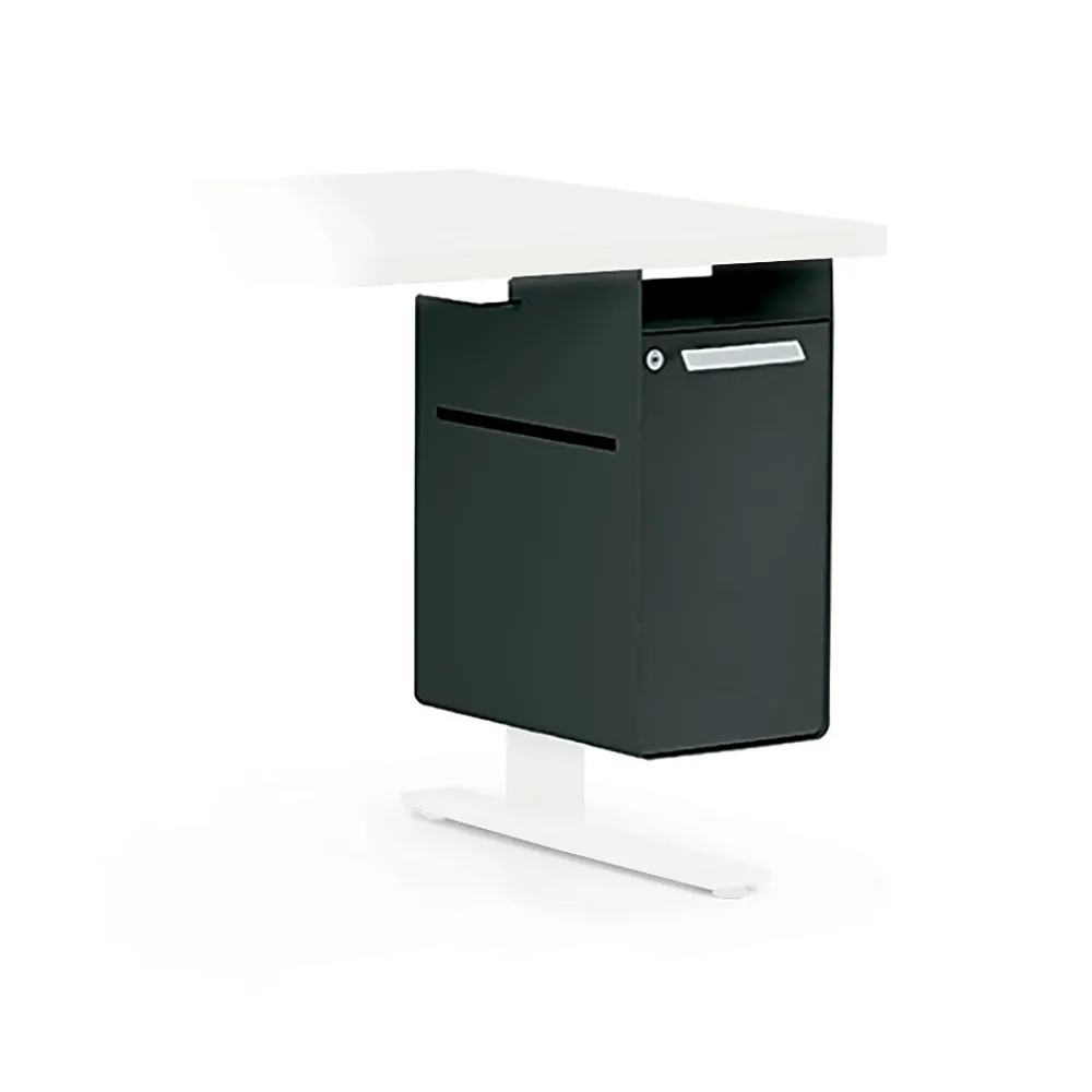 File Cabinets*Allsteel Radii Undermount File Cabinet, Letter/Legal Size, Lockable, Flint (AUFH15N001)