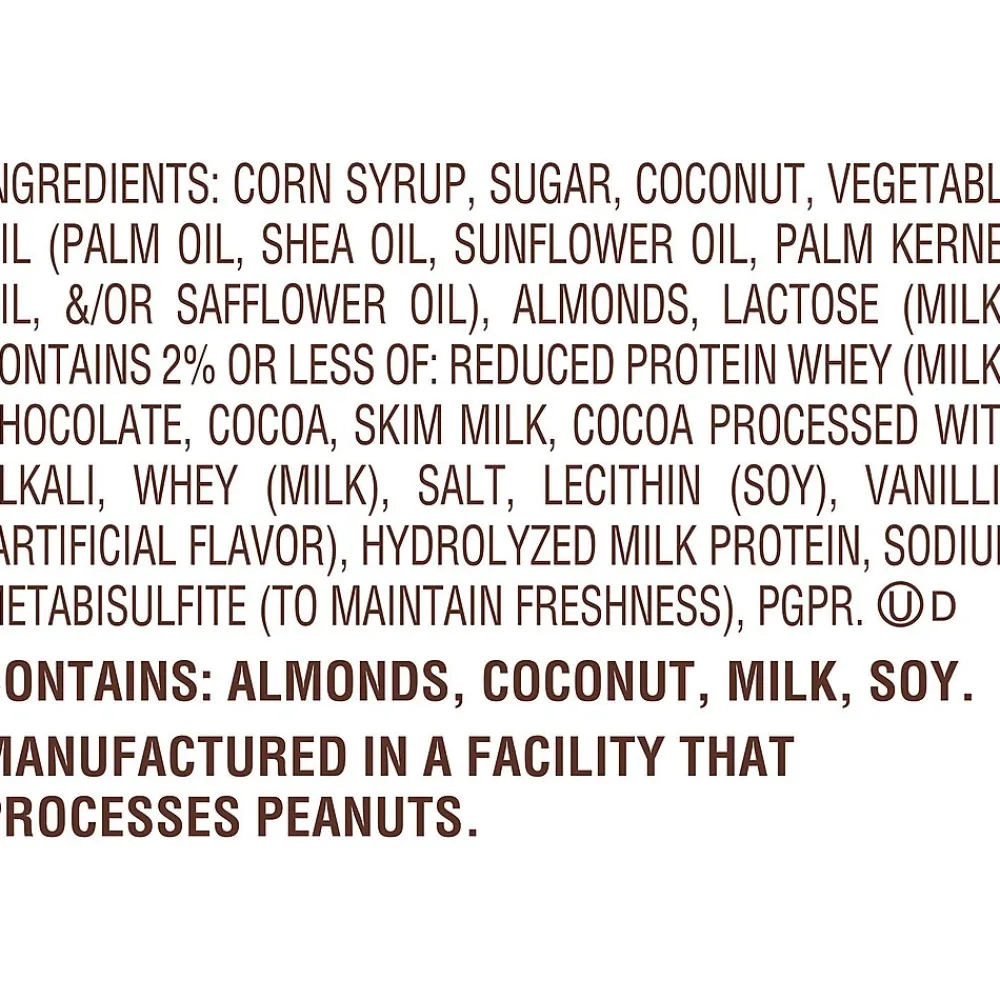 Almond Joy Coconut & Almond Milk Chocolate Candy Bars, 1.61 oz., 36/Box (HEC00320)