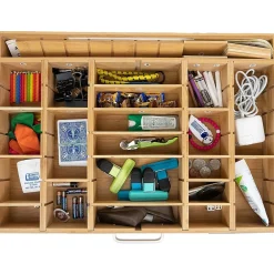 Storage Cabinets*Alpha QuickFind 17.5" Bamboo Storage Cabinet, Brown (195893)